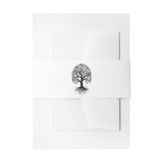 Bandeau De Faire-part Arbre de Vie Zen Invitation Bande Ventrale
