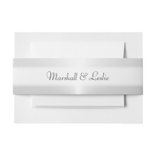 Bandeau De Faire-part Argent avec texte