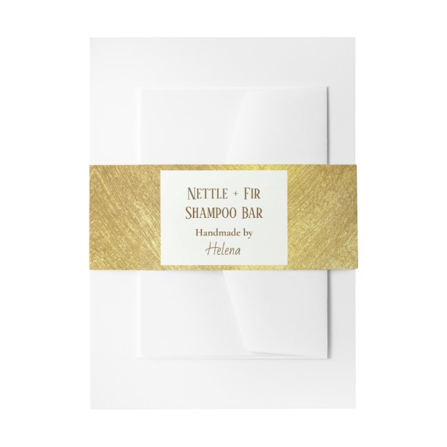 Bandeau De Faire-part Armoire de bande de savon Shampooing Artisanal (Devant example)