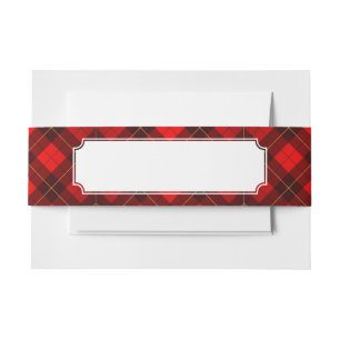 Bandeau De Faire-part Arrière - plan de tartan de Wallace