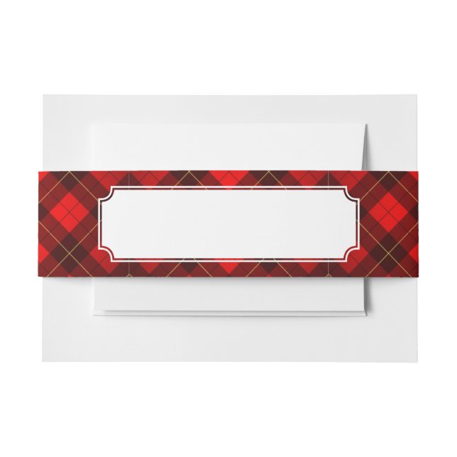 Bandeau De Faire-part Arrière - plan de tartan de Wallace (Devant Example)