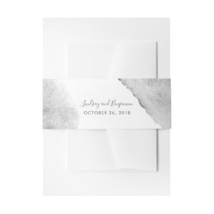Bandeau De Faire-part Arrière - plan Silver Splatters Moderne