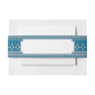Bandeau De Faire-part Arrière - plan tricoté par bleu