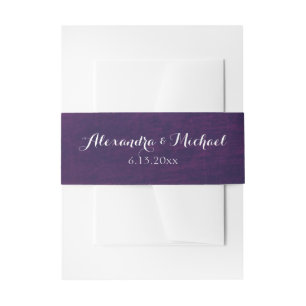 Bandeau De Faire-part Arrière - plan violet glamour avec script blanc