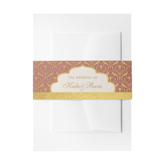Bandeau De Faire-part Art Déco Lotus Gold Floral (Devant example)