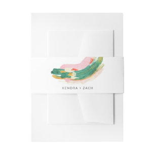Bandeau De Faire-part Art moderne Abstrait Peint Strokes Mariage