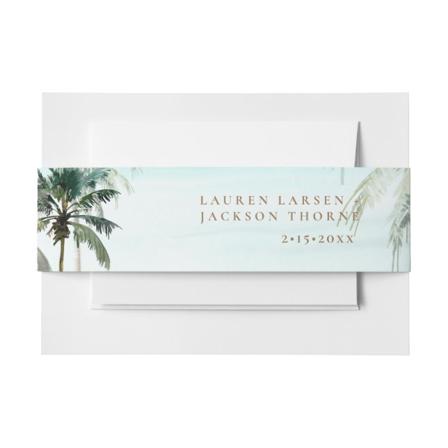 Bandeau De Faire-part ArtsApp Chic Tropical Paradise Mariage (Devant Example)