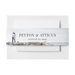Bandeau De Faire-part Atmosphère Paysage Photo Mariage Bellyband