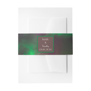 Bandeau De Faire-part Aurora Borealis Northern Lights Sky Green Mariage