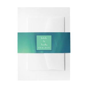 Bandeau De Faire-part Aurora Borealis Northern Lights Sky Green Mariage