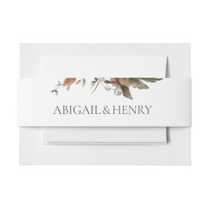 Bandeau De Faire-part Automne Romance Mariage floral
