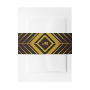 Bandeau De Faire-part Baby shower de Gatsby Gold 2020