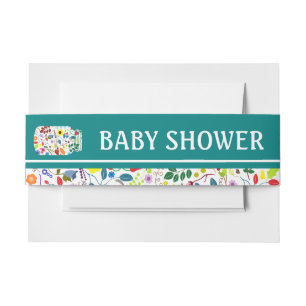 Bandeau De Faire-part Baby shower Floral Mason Jar