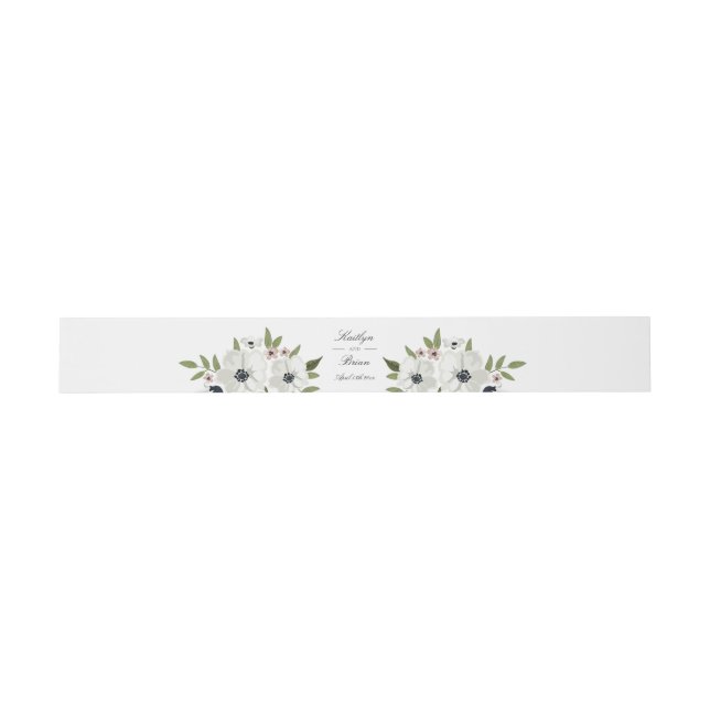 Bandeau De Faire-part Bande Belly Invitation Florale (Plat)