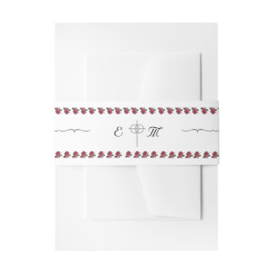 Bandeau De Faire-part Bande Belly Invitation Rose