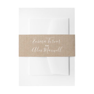 Bandeau De Faire-part Bande de papier de ventre de faire-part de mariage
