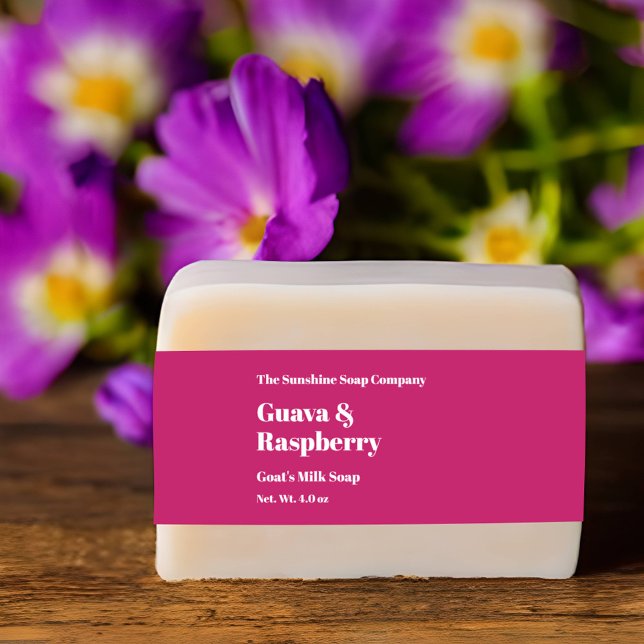 Bandeau De Faire-part Bande de ventre à savon rose chaud moderne (Créateur téléchargé)