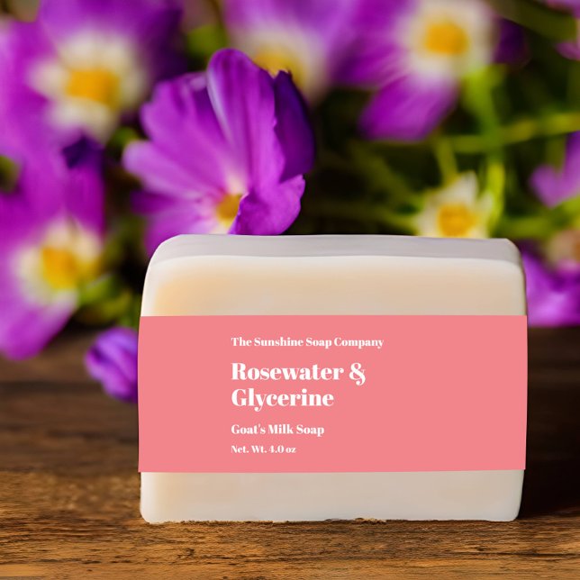 Bandeau De Faire-part Bande de ventre à savon Rose Dusty moderne (Créateur téléchargé)