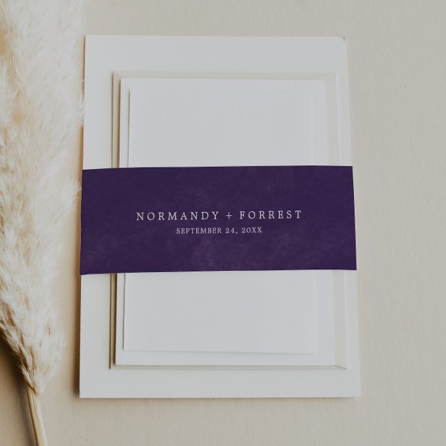 Bandeau De Faire-part Bande de ventre de Faire-part de mariage d'aquarel (Créateur téléchargé)