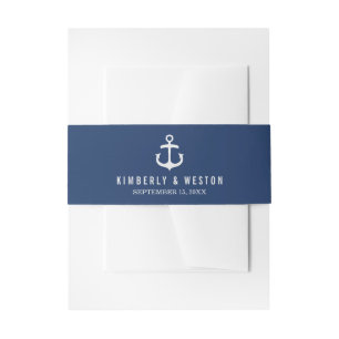 Bandeau De Faire-part Bande de ventre de Faire-part de mariage nautique