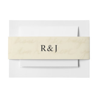 Bandeau De Faire-part Bande de ventre de Faire-part de mariage vintage