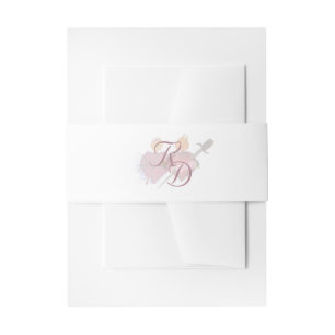 Bandeau De Faire-part Bande de ventre d'invitation de mariage catholique