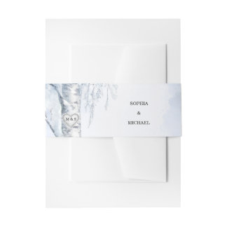 Bandeau De Faire-part Bande de ventre d'invitation de mariage d'arbre de