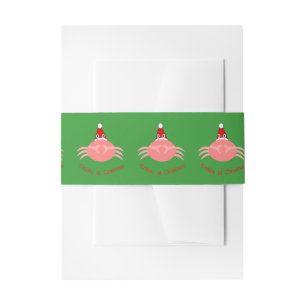 Bandeau De Faire-part Bande de ventre Invitation de crabe de Noël