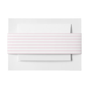 Bandeau De Faire-part Bande de ventre Invitation rayée rose et blanc