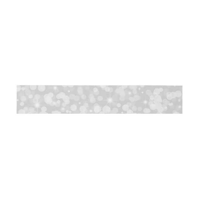 Bandeau De Faire-part Bande de ventre Motif en argent (Plat)