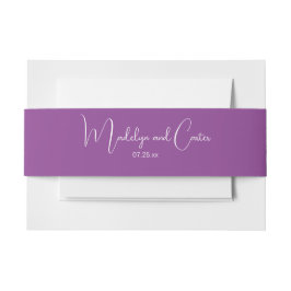 Bandeau De Faire-part Bande de ventre violet solide