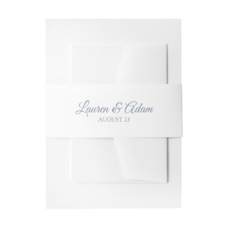 Bandeau De Faire-part Bande du ventre Mariage blanc / Enveloppement | Du