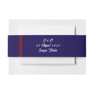 Bandeau De Faire-part Bande du ventre Marine Invitation