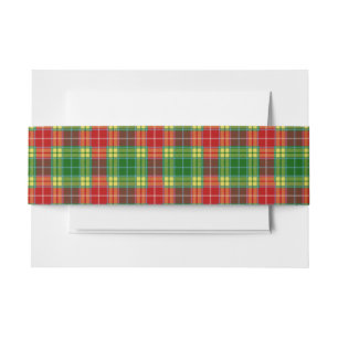 Bandeau De Faire-part Bande écossaise de Tartan Belly