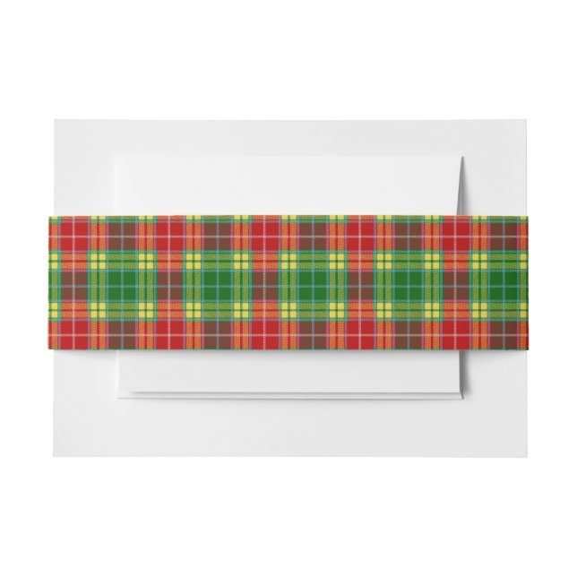 Bandeau De Faire-part Bande écossaise de Tartan Belly (Devant Example)