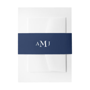 Bandeau De Faire-part Bande moulue personnalisable de ventre d'initiales