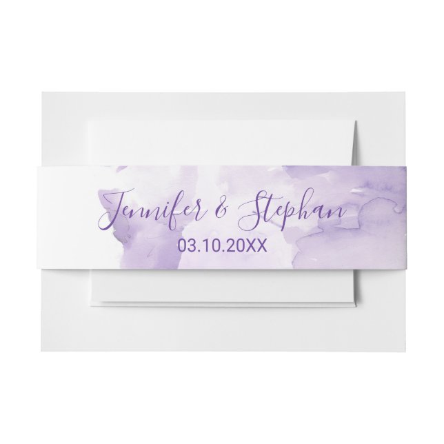 Bandeau De Faire-part Bande pourpre violette de ventre d'éclaboussure (Devant Example)