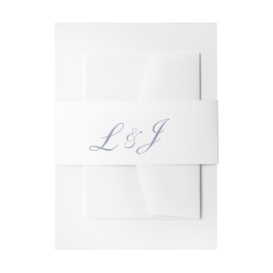 Bandeau De Faire-part Bande ventrale initiale bleue