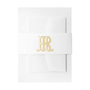 Bandeau De Faire-part Bande ventrale monogramme RH ou monogramme RH
