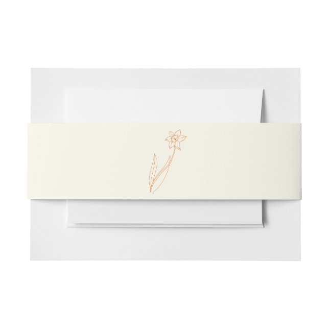 Bandeau De Faire-part bandeau de mariage jonquille (Devant Example)