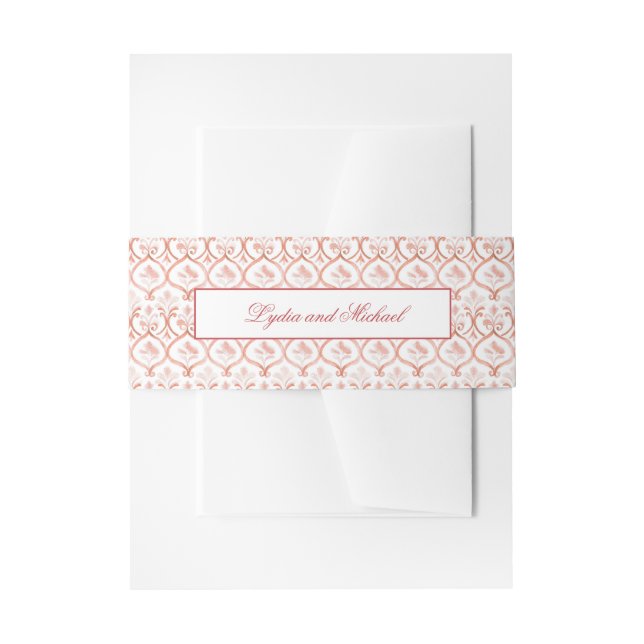 Bandeau De Faire-part Bandeau ventre aquarelle rouge et blanc (Devant example)