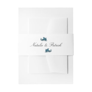 Bandeau De Faire-part Bandes de Mariage de Ventre de Dragon Bleu