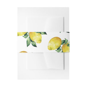 Bandeau De Faire-part Bandes de ventre à thème citron pour Mariages d'ét