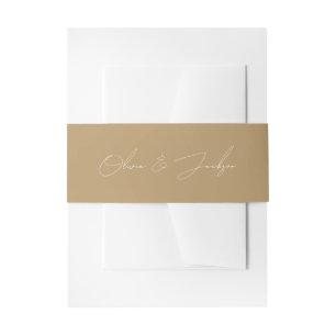 Bandeau De Faire-part Bandes de ventre Gold Chic