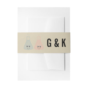 Bandeau De Faire-part Bandes de ventre Mariage de chimie