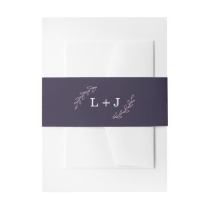 Bandeau De Faire-part Bandes de ventre Mariage fleur sauvage