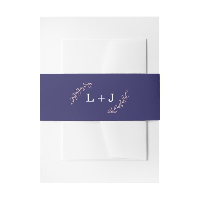 Bandeau De Faire-part Bandes de ventre Mariage fleur sauvage (Devant example)