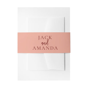 Bandeau De Faire-part Bandes de ventre rose classique