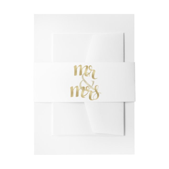 Bandeau De Faire-part Bandes d'invitation de feuille d'or (Devant example)
