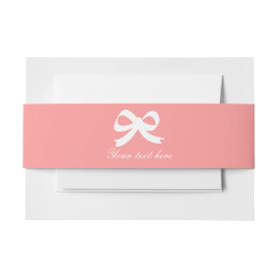 Bandeau De Faire-part Bandes ventrales à enveloppe corail rose